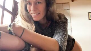 Beautiful lady masturbating and pooping