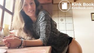 Beautiful lady masturbating and pooping