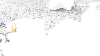 Pretty Asian girl shits outside