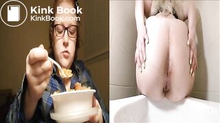 ugly redhead eat ansd shit