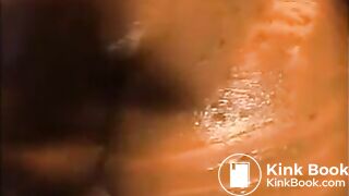 Woman shitting and smearing shit on her body
