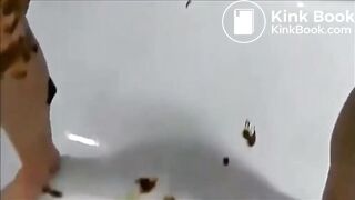 Girl shitting masturbating fisting and squirting orgasm