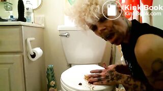 Eating her own shit
