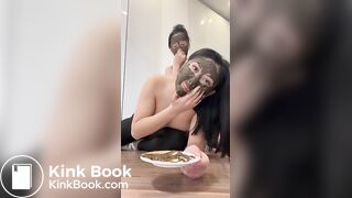 Asian Lesbian Scat smear play
