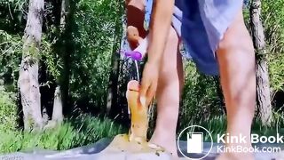 Outdoor anal shitty ride
