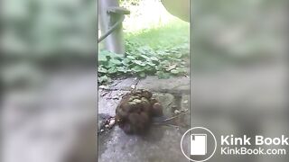 Massive lumpy shit from German milf
