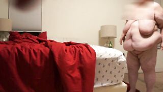 SSBBW Granny Sylvia Rims my bum and sucks my cock and balls