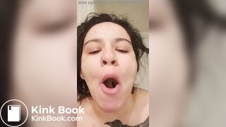 Amateur pooping into girl mouth