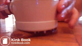 Mature woman masturbating with vibrator and shit