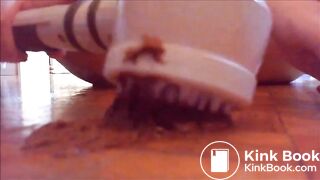 Mature woman masturbating with vibrator and shit