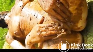 French scat couple messy scat play