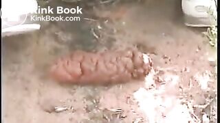 Cute brunette Latina girl poops hard log