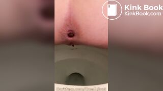 Sexy Ass shits firm poops while hubby records POV