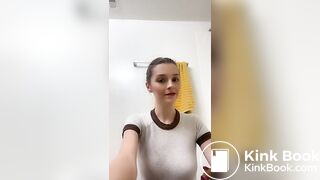 eating shit out of the toilet