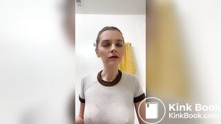 eating shit out of the toilet