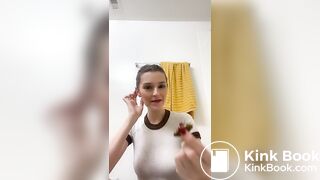 eating shit out of the toilet