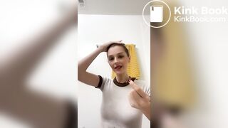 eating shit out of the toilet