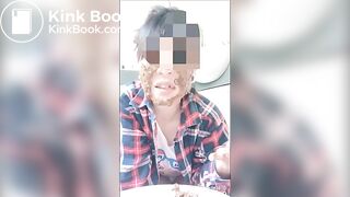 Chewing slut is doing Facial