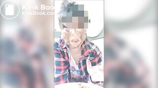 Chewing slut is doing Facial