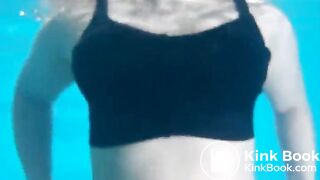 Underwater pool and Dish shitting as meal