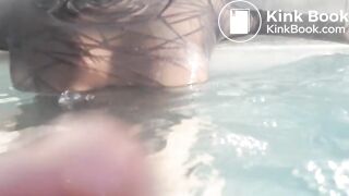 Underwater pool and Dish shitting as meal