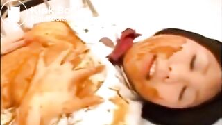 Lesbian scat lessson
