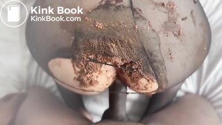 Girl pooping her pantyhose the fucked by big black cock