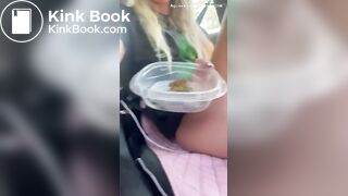 in the car