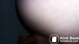 Hairy woman shitting closeup on a dirty toilet