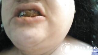 BBW eating scat and puking