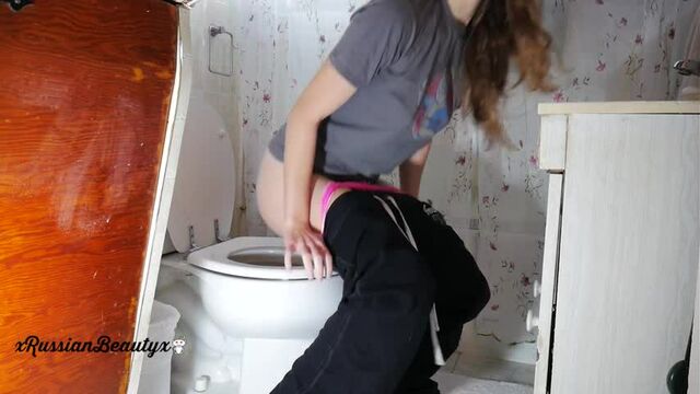 Russian scat slut pooping