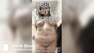 PUBLIC POTTY LICKERS very DIRTY TOILET TRAMPS