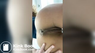 Close up shitting slut