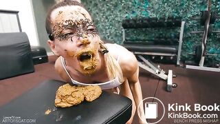 Shitting in the gym and licking and face smearing
