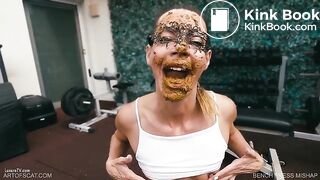 Shitting in the gym and licking and face smearing