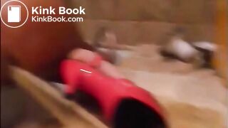 Very hot butt babe shitting enema