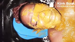 Amateurscat whore face and boobs covered in diarrhea and fucked