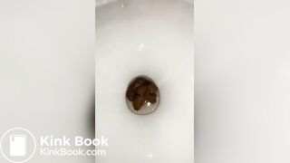 Massive hard turd from thick ass