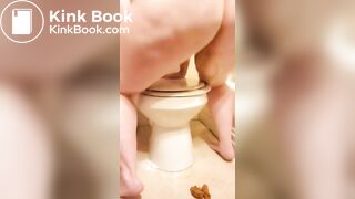 Disgusting fat pig Tiffany Soto crams fresh shit in her cunt