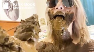 Blonde eat poop