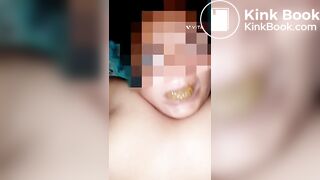 sexy girl eat shit with pleasure