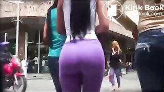 tight purple yoga pants DOOKIE
