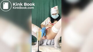 Masked Chick Pisses in a glass and empties her bowels (Edit)