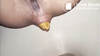 Closeup of big heavy shit