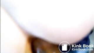 Girl anal fucked with shit