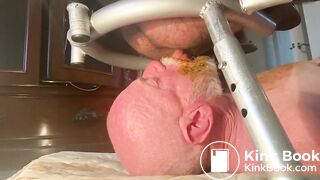 feeding diarrhea to grampa
