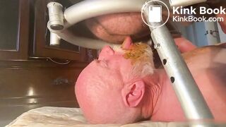 feeding diarrhea to grampa