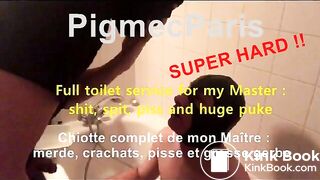 master feeds shit,piss,puke,spit
