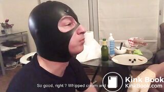 master feeds shit,piss,puke,spit