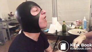 master feeds shit,piss,puke,spit